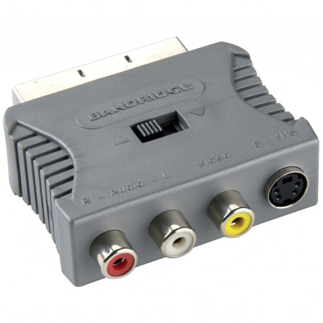 Adaptateur péritel PERITEL Mâle - S-Vidéo femelle + 3x RCA femelle Gris - 2