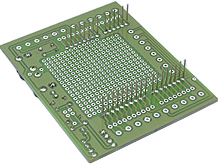 Vue du dessous de la platine du kit shield "Connector"