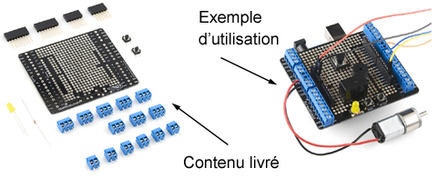 Détails de la platine "ProtoScrewShield"