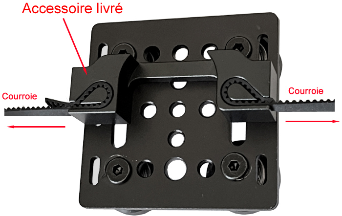 Accessoire pour courroie livré avec le support