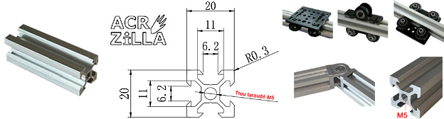 Présentation gamme profilés ACRZilla 20x20