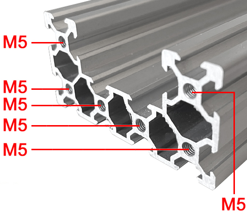 Taraudage M5 des profilés aluminium 40x80 mm ACRZilla 300 mm