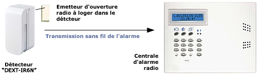 Principe d'utilisation de détecteur IRP extérieur faible consommation