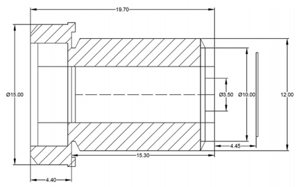 Dimensions de la lentille M30171H16 ArduCam