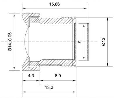 Dimensions de la lentille M27280M07S LN013