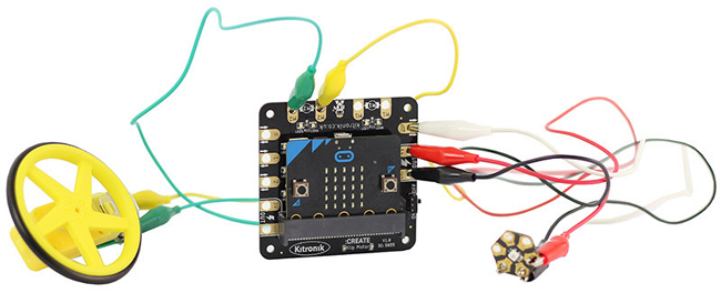 Exemple d'application avec la platine :CREATE Klip Motor Driver et un module BBC micro:bit