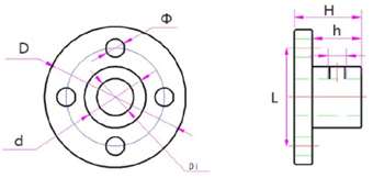 Dimensions du moyeu pour axe 4 mm