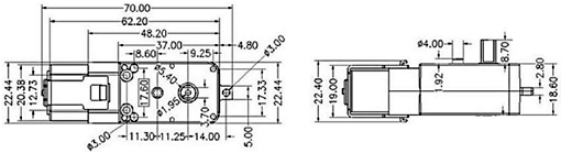 Dimensions du moteur TBHMG-1090