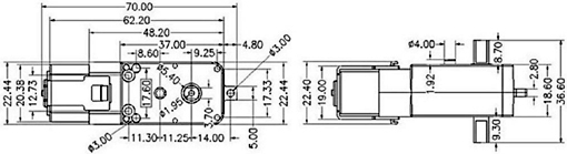 Dimensions du moteur TYHMG-2048