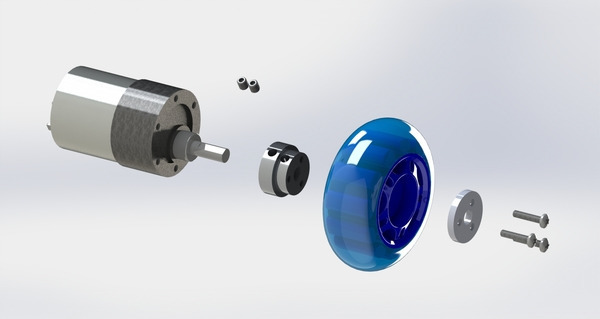 Montage de l'adaptateur de roue type trottinette Pololu 2675