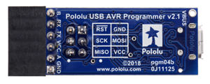 Vu de dessous du programmateur Pololu USB AVR v2.1