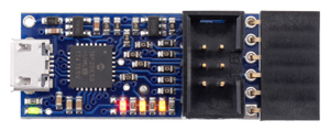 Vu de dessus du programmateur Pololu USB AVR v2.1